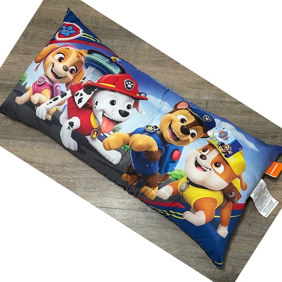 Nickelodeon Paw Patrol Kids Body Pillow Skye Marshall Chase & Rubble 17x34" NWT - Picture 4 of 8